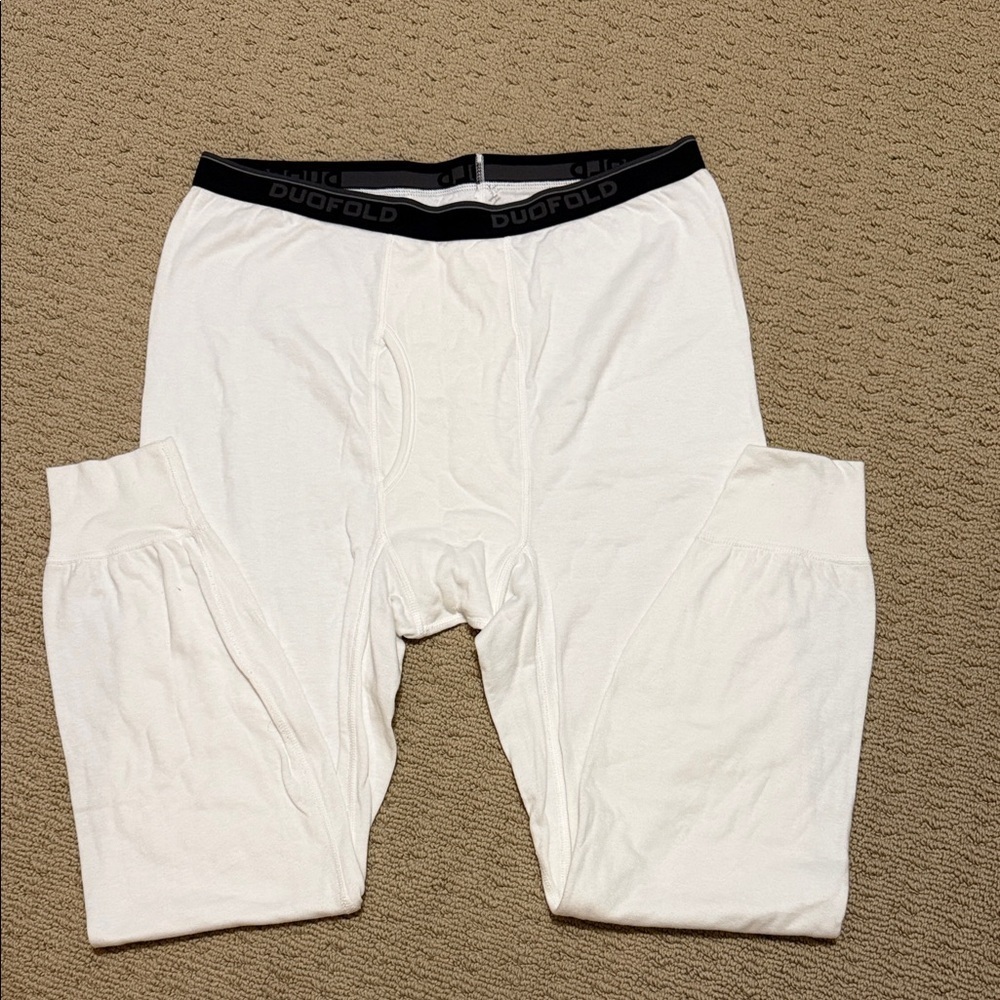 Duofold Set of Two Men's Gray & White Thermal Pants, Long Johns, Size XL. - Picture 2 of 10
